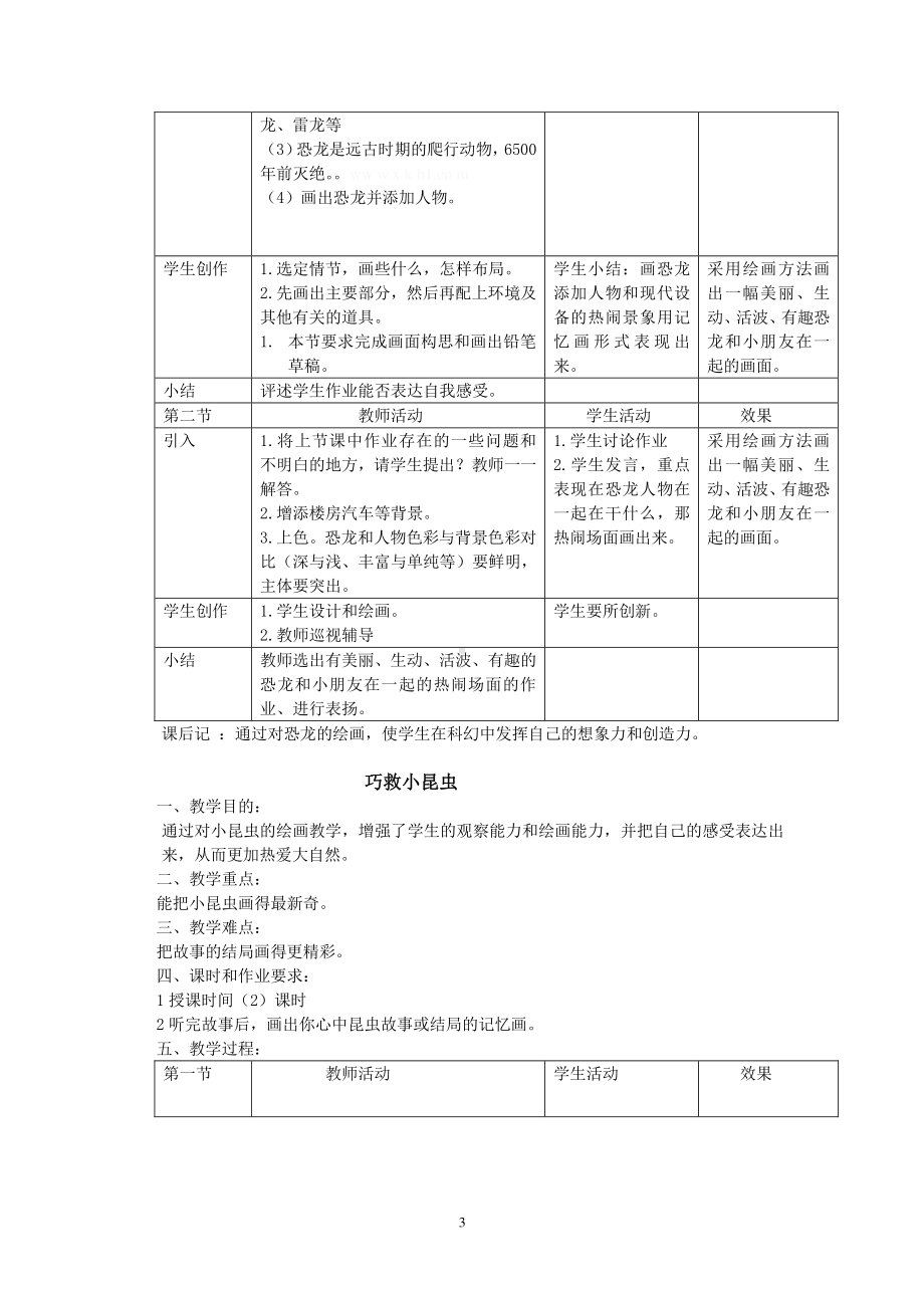 岭南版二年级上册美术教案全册资料.doc_第3页