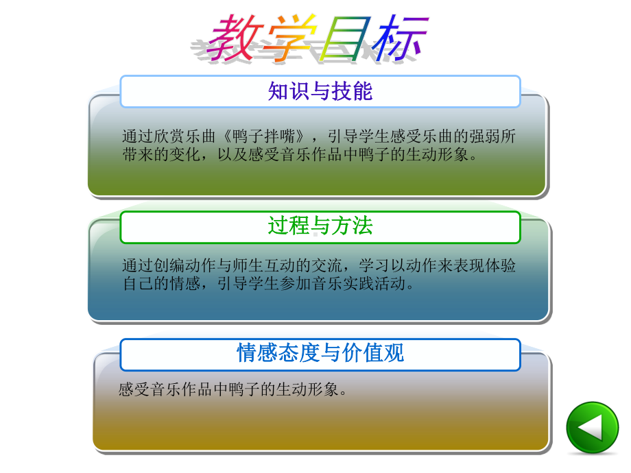 人音版（简谱）一年级下册音乐9-3鸭子拌嘴-3 ppt课件.ppt_第3页