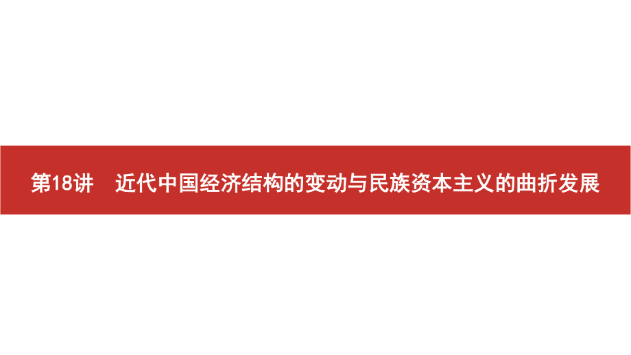 2022届高考历史艺考复习课件：第18讲　近代中国经济结构的变动与民族资本主义的曲折发展.pptx_第2页