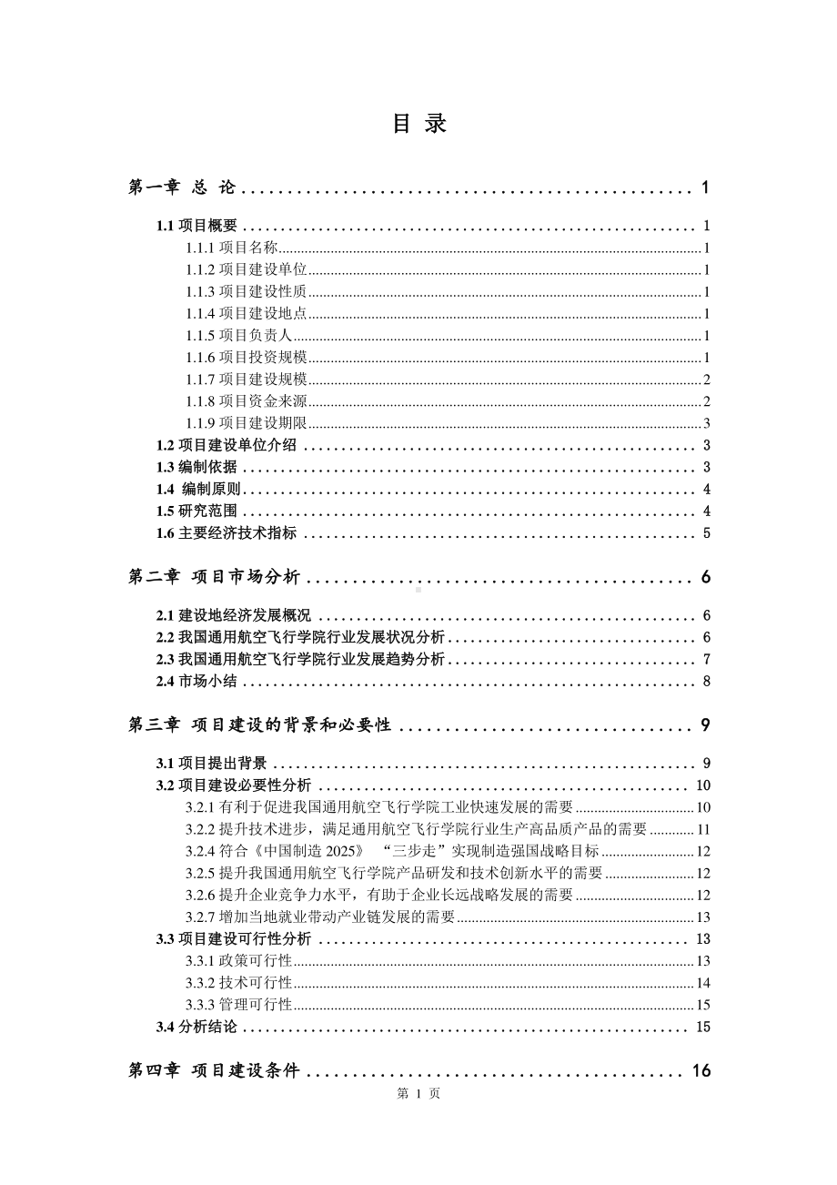 通用航空飞行学院建设项目可行性研究报告.doc_第2页