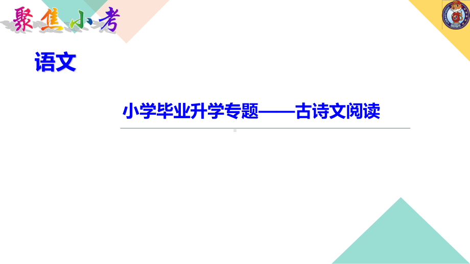 （2021版小升初语文教学PPT课件）小学毕业升学专题-古诗文阅读.ppt_第1页