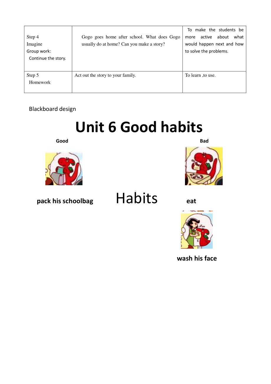 （广东）粤人版五年级下册英语Unit 6 Good Habits-Lesson 1-教案、教学设计--(配套课件编号：70747).docx_第2页