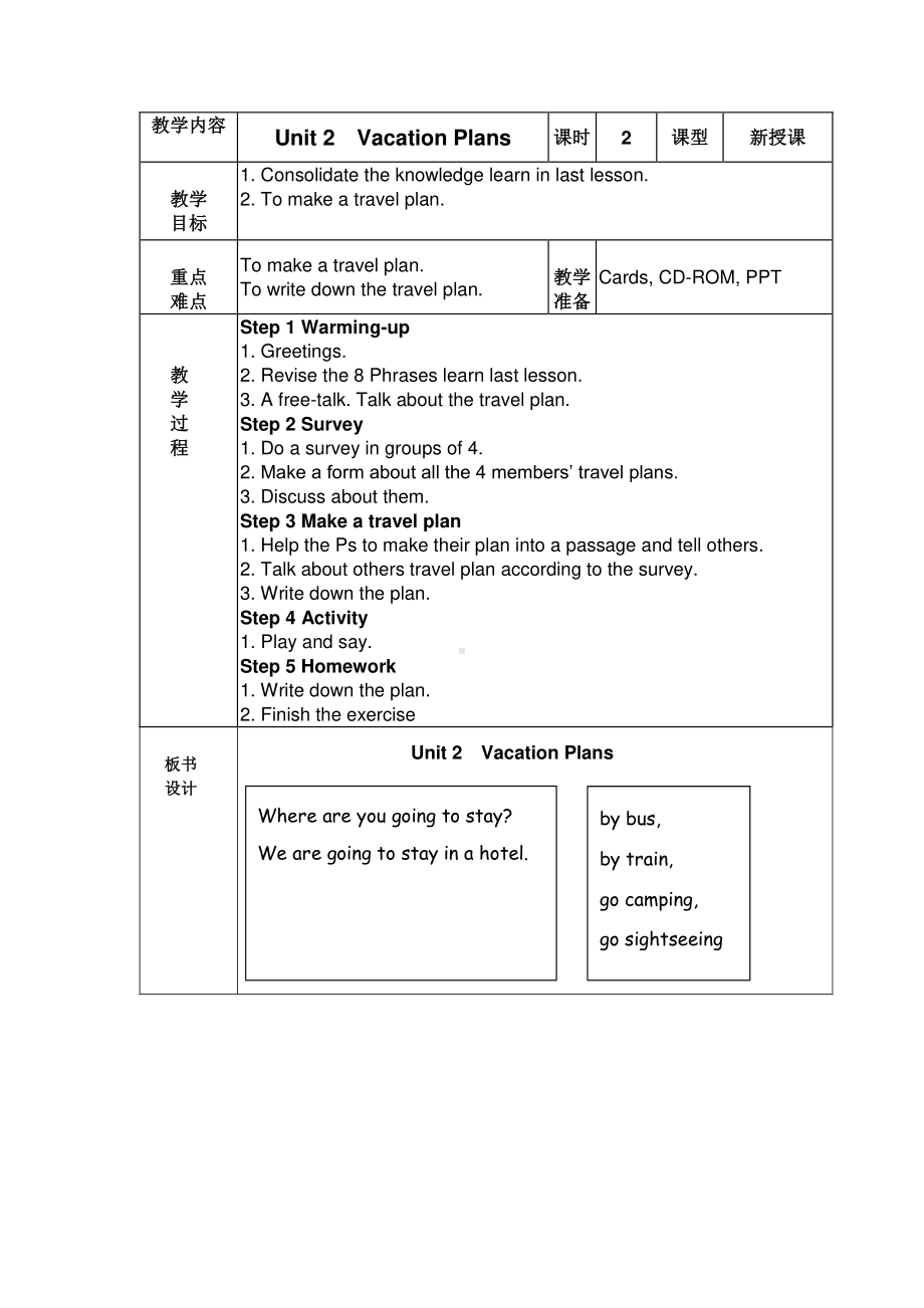 （广东）粤人版五年级下册英语Unit 2 Vacation Plans-Lesson 3-教案、教学设计--(配套课件编号：008f8).docx_第1页