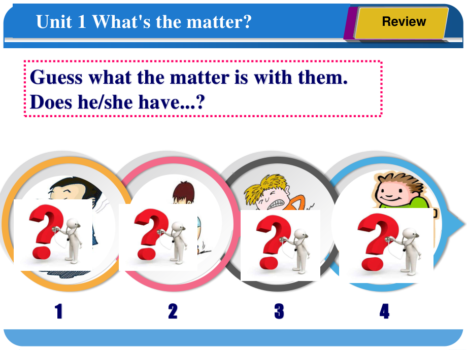 2021春人教版英语八年级下学期Unit 1 What‘s the matter(Section A 3a-4c)课件.pptx_第3页