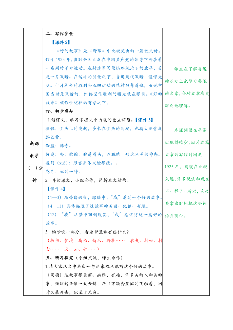 2019年部编人教版六年级上册语文第25课《好的故事》》完整教学设计含作业设计.docx_第2页