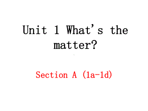 2021春人教版英语八年级下册 Unit1 SectionA 1a-1d 课件 .pptx