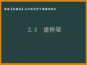 泰州苏教版五年级科学下册第二单元课件2.3建桥梁.pptx