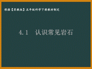 泰州苏教版五年级科学下册第四单元课件4.1认识常见岩石.pptx