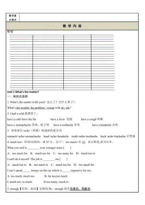 人教版go for it 八年级下册英语Unit1-Unit2 复习教案.wps