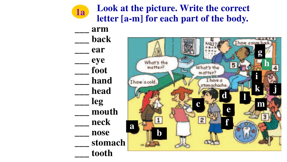 人教版八年级下册英语Unit 1 What's the matter Section A 1a2d ppt课件.pptx_第3页