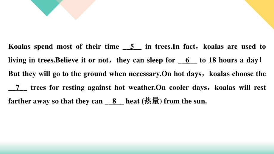 人教版八年级下册英语Unit 7 单元同步阅读能力提升习题课件.ppt_第3页