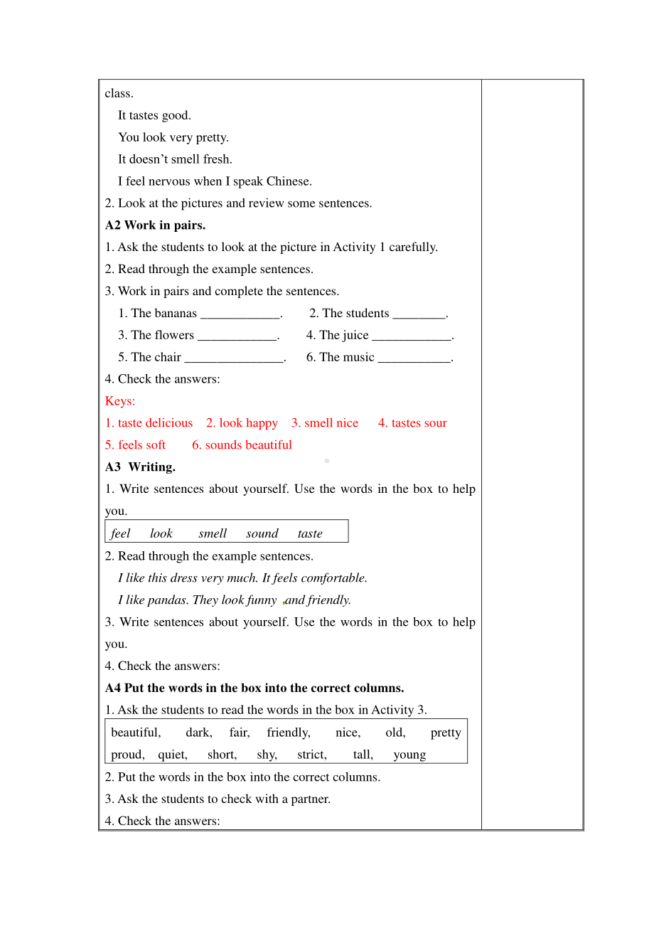 外研版八年级下册英语Module 1 Feelings and impressions Unit 3Language in use 教案.doc_第2页