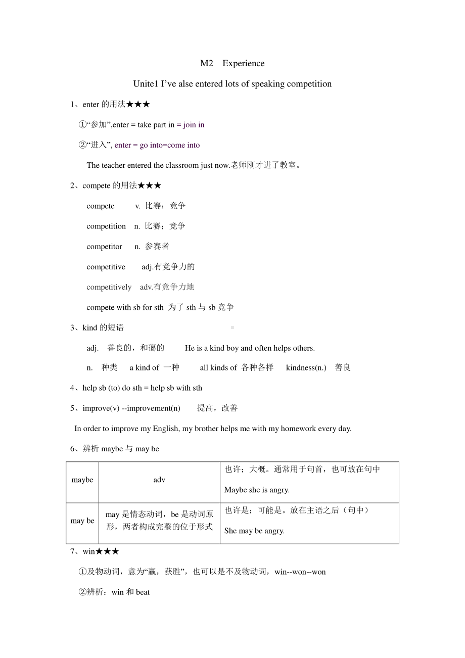 外研版八年级下册英语Module2 知识点.docx_第1页