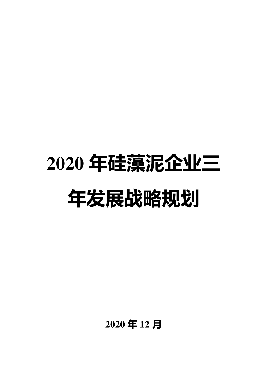 2021年硅藻泥企业三年发展战略规划.docx_第1页