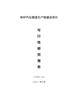 转炉汽化烟道生产建设项目可行性研究报告.doc