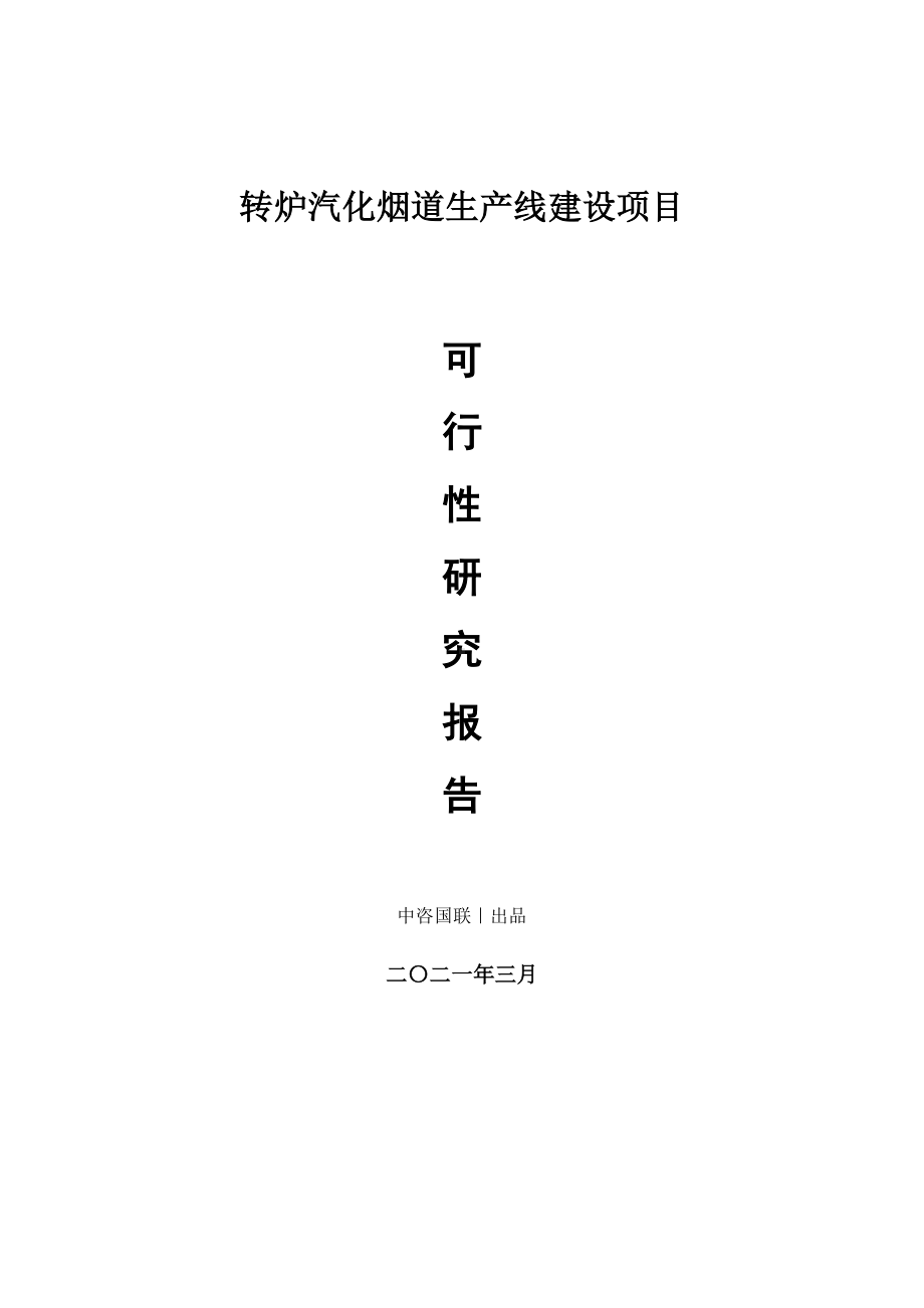 转炉汽化烟道生产建设项目可行性研究报告.doc_第1页