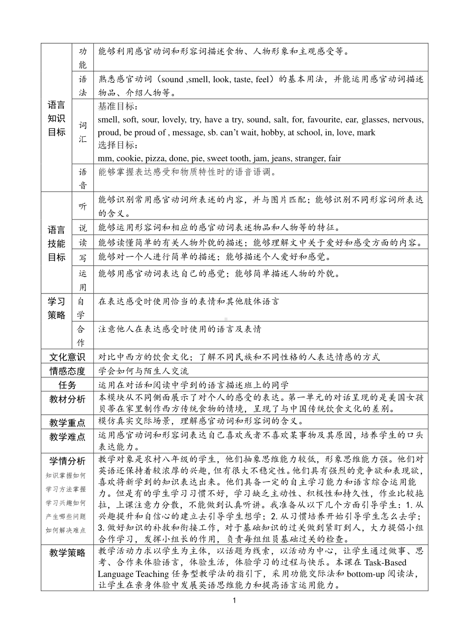 外研版八年级下册英语翻转课堂教学设计Module1 Unit1（含答案）.doc_第1页