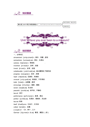 人教版英语八年级下册unit9复习学案（含答案）.docx