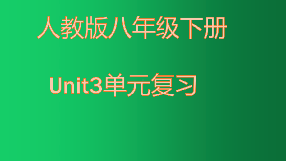 2021年人教版（Go for it)八年级下册英语Unit3单元复习.pptx_第1页