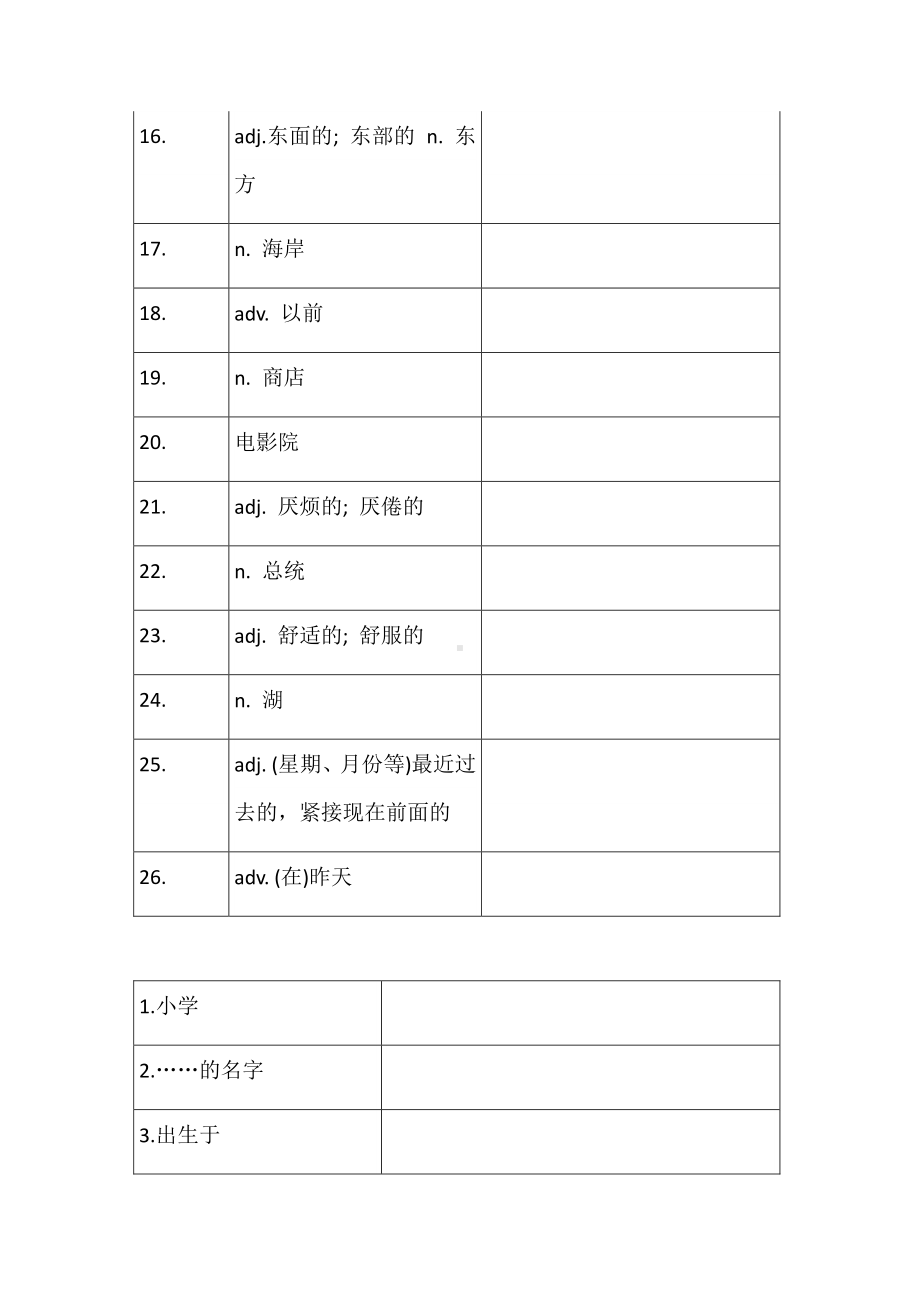 外研版七年级下册英语Module7知识点默写（含答案）.docx_第2页