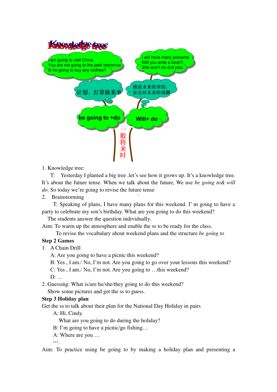 外研版七年级下册英语Revision module A 教案.doc_第2页