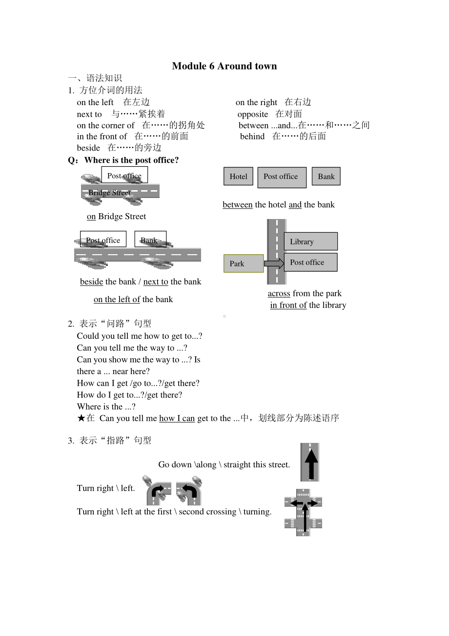 外研版七年级下册英语Module6语法知识点复习及练习（无答案）.docx_第1页