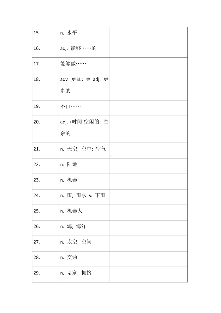 外研版七年级下册英语Module4知识点（默写版）（含答案）.docx_第2页