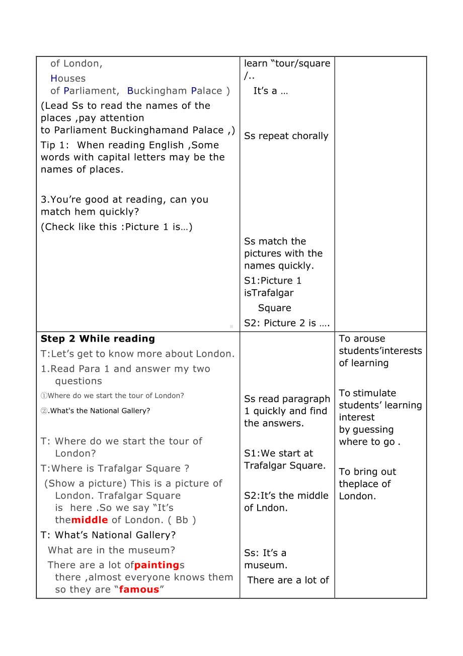 外研版七年级下册英语Module 6 ：Unit 2 The London Eye is on your right .获奖教案.doc_第3页