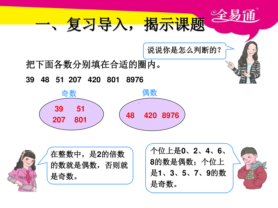 （五年级下（人教版）PPT课件）二、奇数与偶数和的奇偶性.ppt_第2页