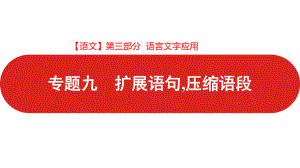 2021届高中语文新高考版二轮复习 第三部分 专题九 扩展语句压缩语段 课件（61张PPT）.pptx