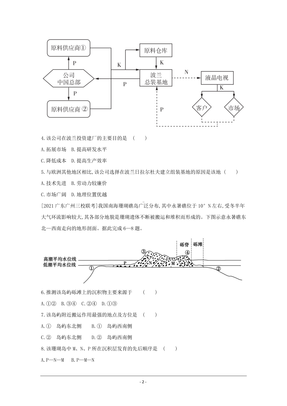 地理（全国版）复习一轮试题：高考常见图形全突破 1 Word版含解析.doc_第2页