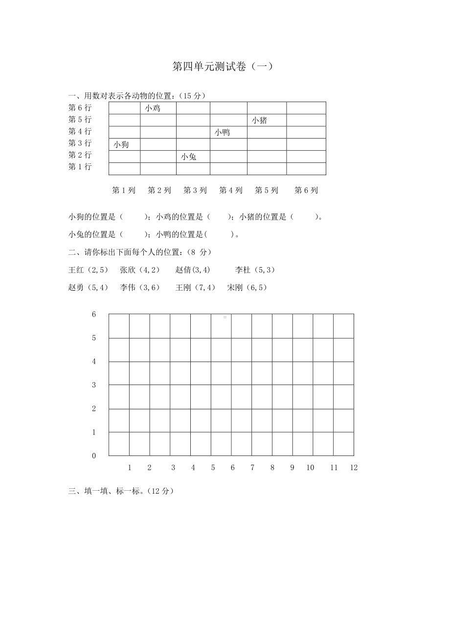 2021年春青岛版六年制五年级数学下册第四单元测试题及答案一.docx_第1页