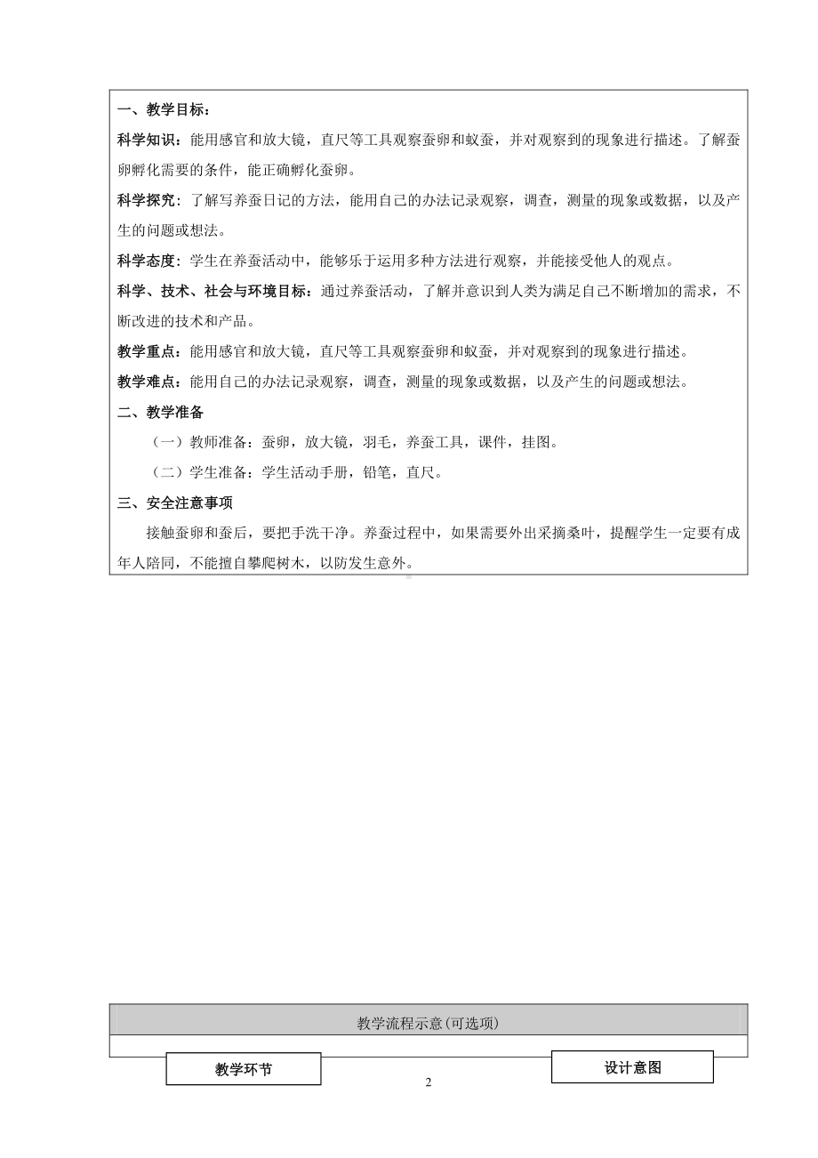 2021新鄂教版四年级下册科学5《蚕出生了》教学设计.doc_第2页