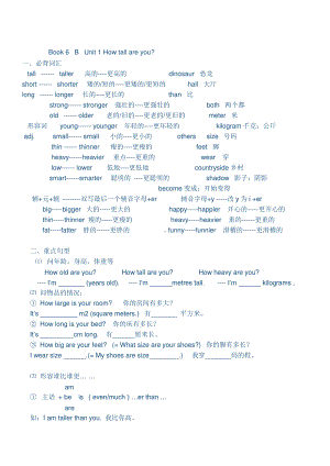 新版人教版六年级英语下册知识点总结.docx