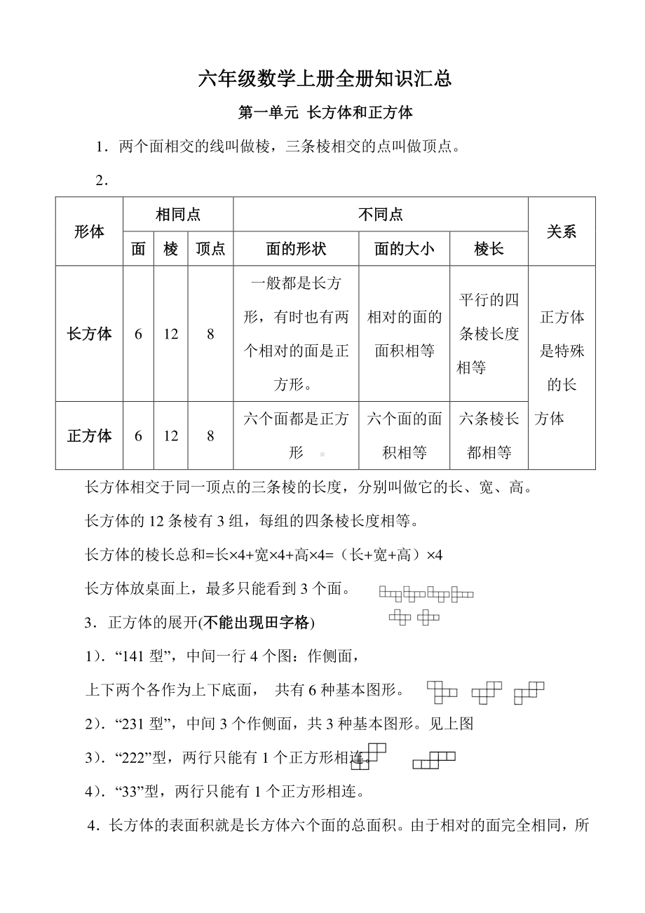 六年级数学上册全部知识点汇总.doc_第1页