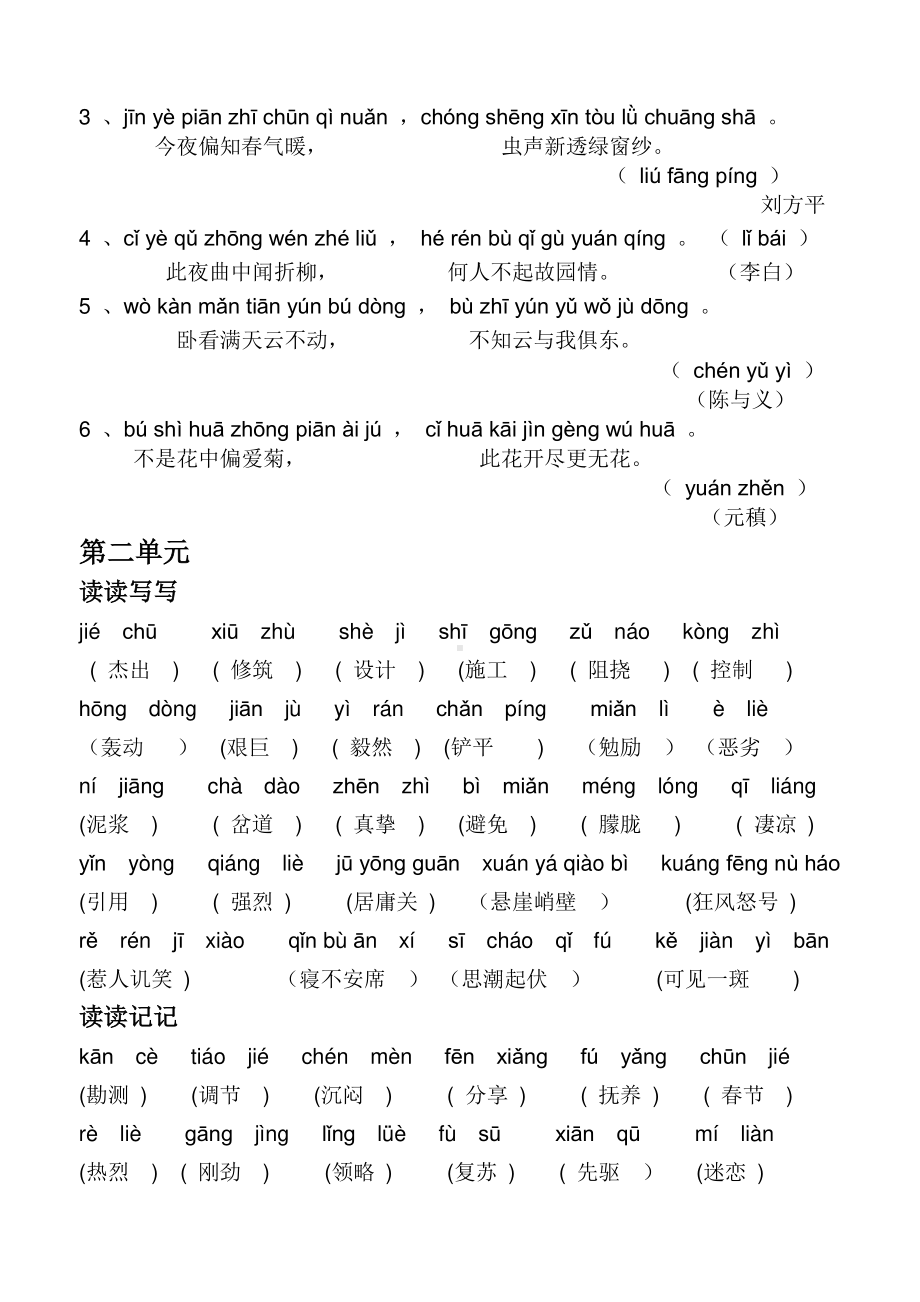 人教版六年级语文上册词语盘点(带拼音).doc_第2页