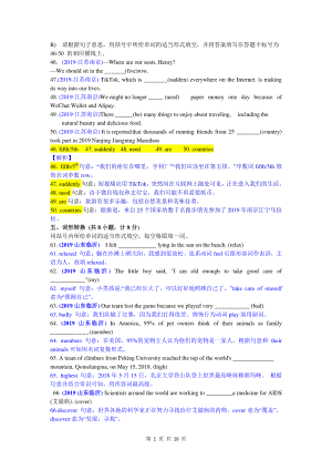 2019中考英语真题分类汇编：专题二、词汇运用-3. 用所给词适当形式填空.doc