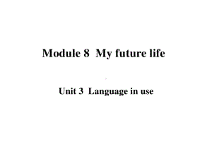 外研版九年级下册英语Module 8 Unit 3 课堂练习 ppt课件.pptx