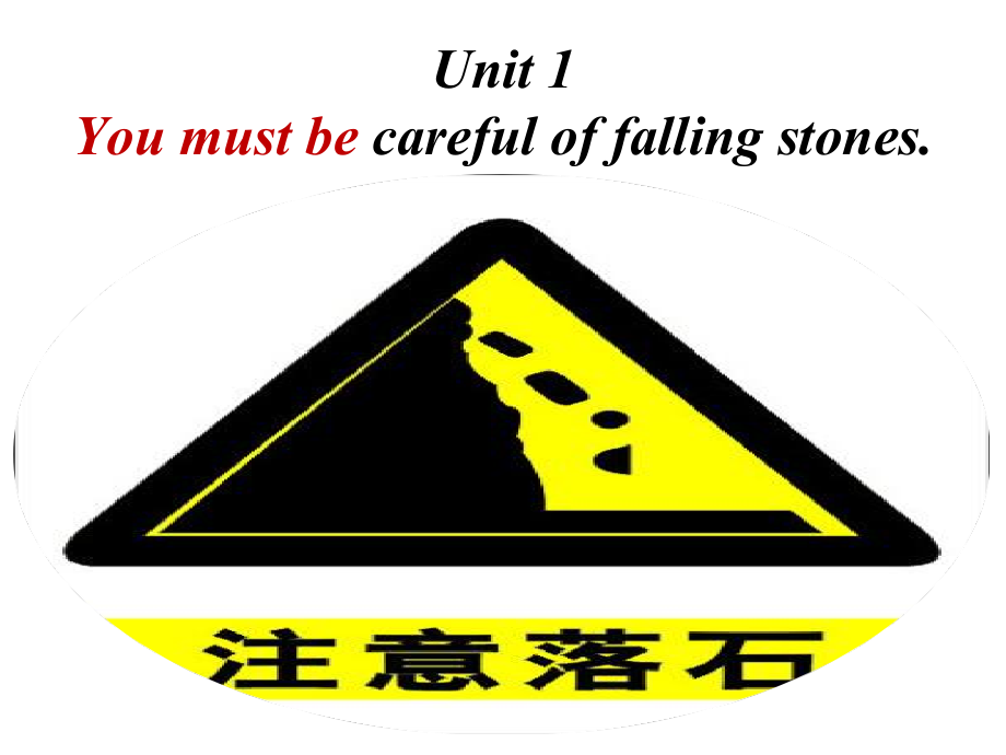 外研版九年级下册英语Module 4 Rules and suggestions Unit 1 You must be careful of falling stones ppt课件（含音频）.zip