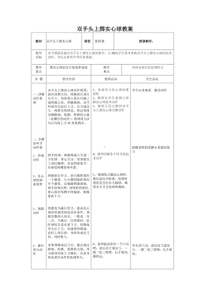 2020—2021学年人教版七年级体育全一册：第2章田径双手头上掷实心球-教案.docx