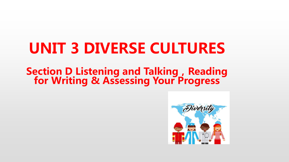 人教版（2019新教材）高中英语必修第三册教学课件：Unit 3 Diverse Cultures Section D(共25张PPT).pptx_第1页