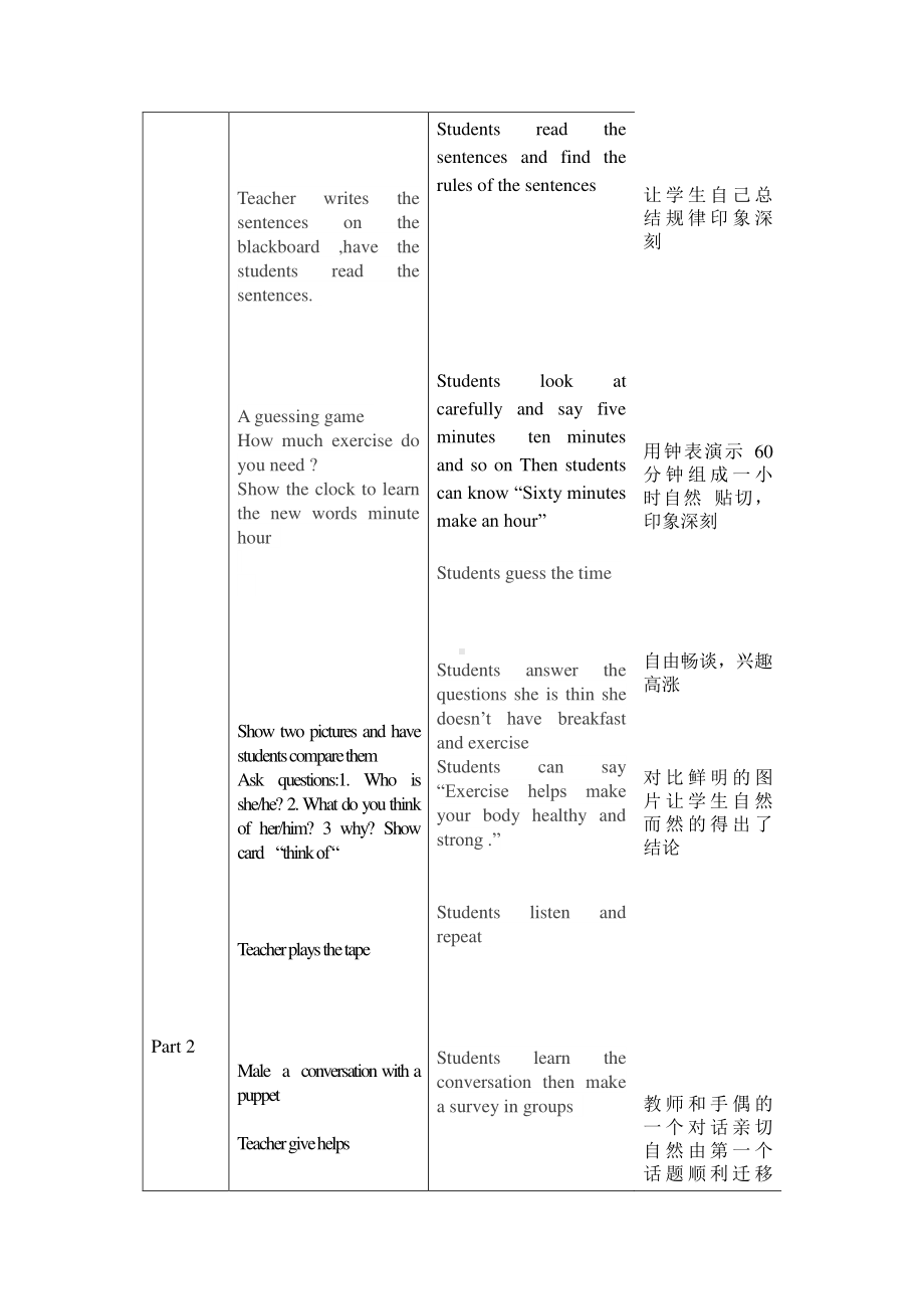 冀教版（一起）五下-Unit 4 Good Habits-Lesson 21 Exercise!-教案、教学设计--(配套课件编号：e04bc).doc_第2页