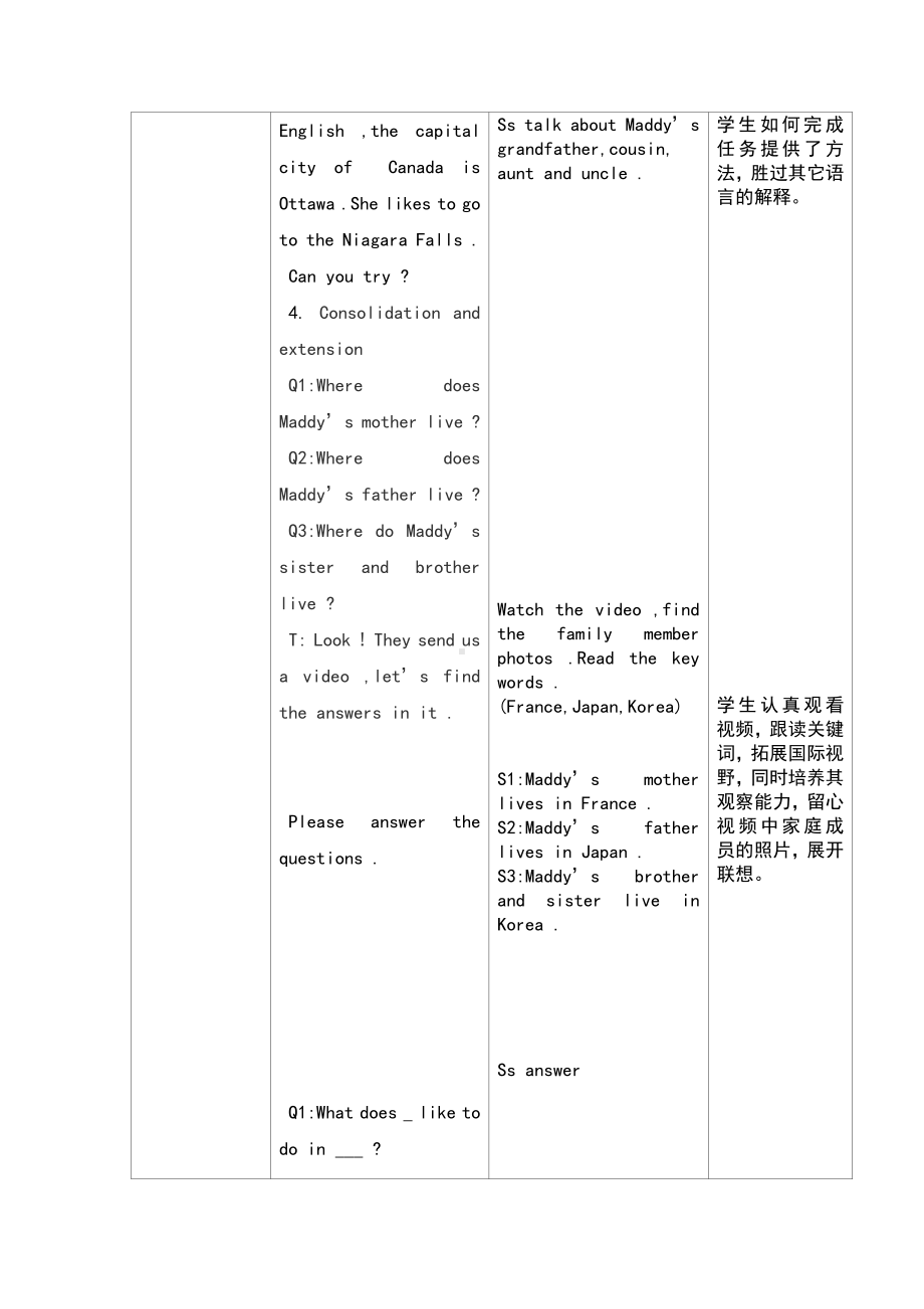 冀教版（一起）四下-Unit 4 Countries We Know-Lesson 24 Maddy's Family Photos-教案、教学设计-公开课-(配套课件编号：f14c7).docx_第3页