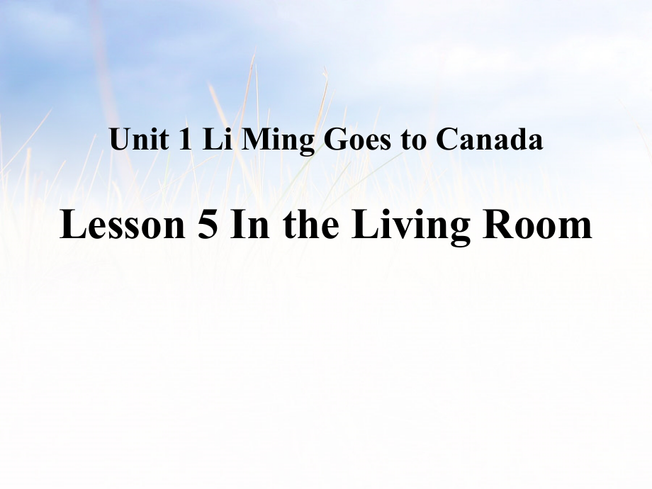 冀教2011课标版一年级起点-五年级下册（2014年12月第1版）-小学英语-Unit 1 Li Ming Goes to Canada-Lesson 5 In the Living Room-ppt课件-(含教案)--(编号：c05ad).zip