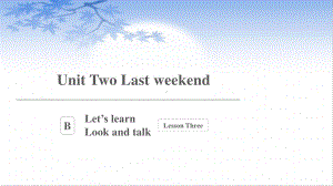 六年级下册英语课件：Unit 2 Last weekend Part B Let’s learn人教PEP版.pptx