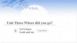 六年级英语下册课件-Unit 3 Where did you go？Part B Let’s learn人教PEP版.pptx