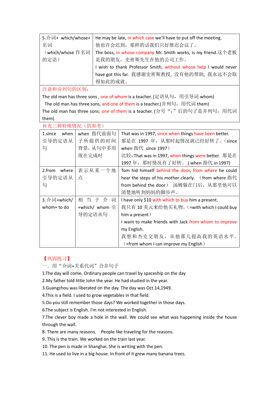 2019新人教版高中英语必修第二册Unit1单元同步语法讲练（含答案）.docx_第2页