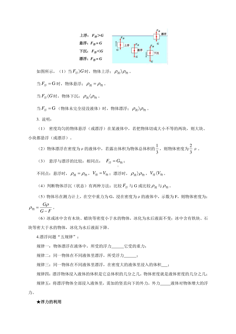 2021中考物理复习：专题10浮力 教学案讲义+真题训练+单元测试（学生版+解析版）.doc_第2页