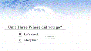 六年级英语下册课件-Unit 3 Where did you go？Part B Let’s check-C Story time人教PEP版.pptx