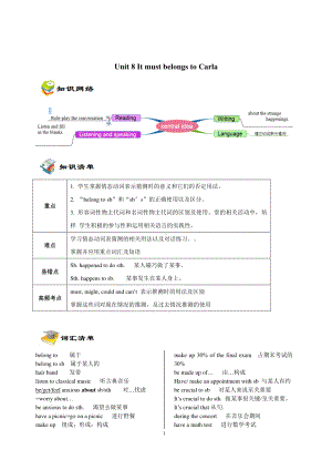 人教版九年级全册英语 Unit8知识点+练习（无答案）.doc